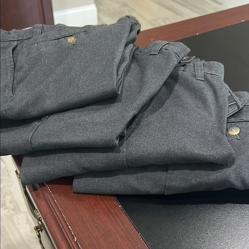 (4 pair) St. Augustine High School Uniform Gray Pleated Trousers